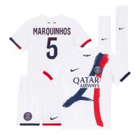 Paris Saint-Germain Marquinhos #5 Bortedraktsett Barn 2024-25 Kortermet (+ Korte bukser)